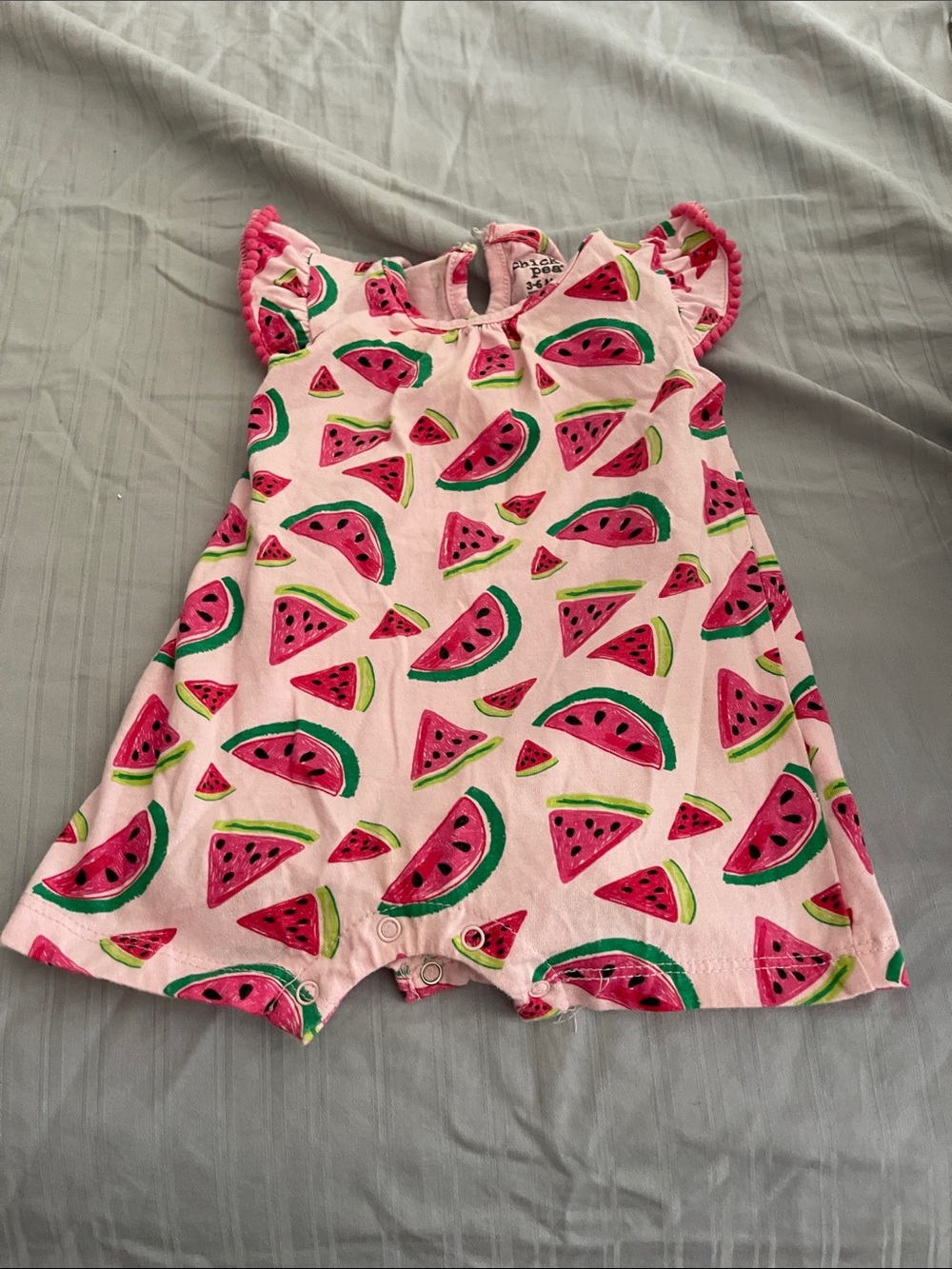 Watermelon Print Baby Romper - Pink